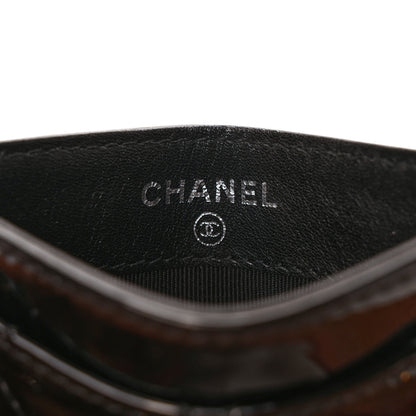 Chanel Patent Calfskin Quilted Card Holder So Black 6 of 7
