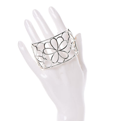 Tiffany Sterling Silver Diamond Garden Cuff Bracelet 2 of 5
