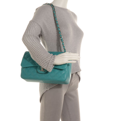 Chanel Lambskin Quilted Jumbo Double Flap Blue 2 of 7