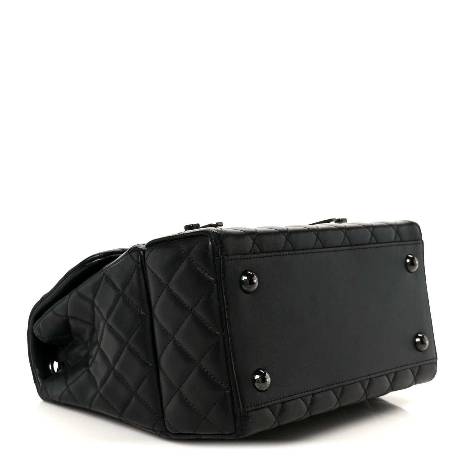 Chanel Lambskin Quilted Cockpit Flap Bag Black 4 of 12