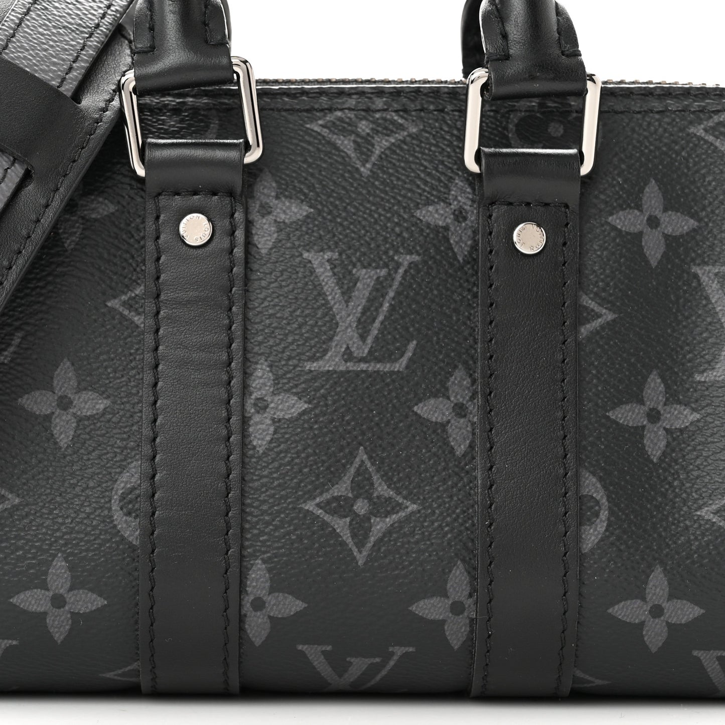 Reverse Monogram Eclipse Keepall XS Black