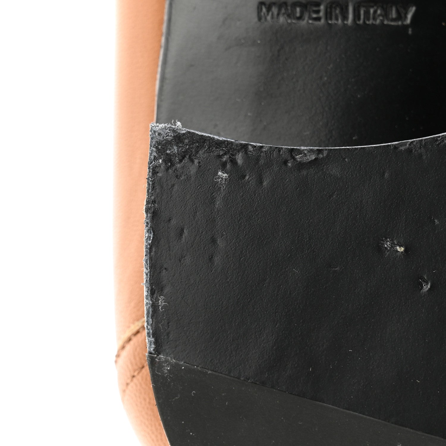 Hermes Goatskin Womens Paris Loafers 37.5 Naturel Black 12 of 13