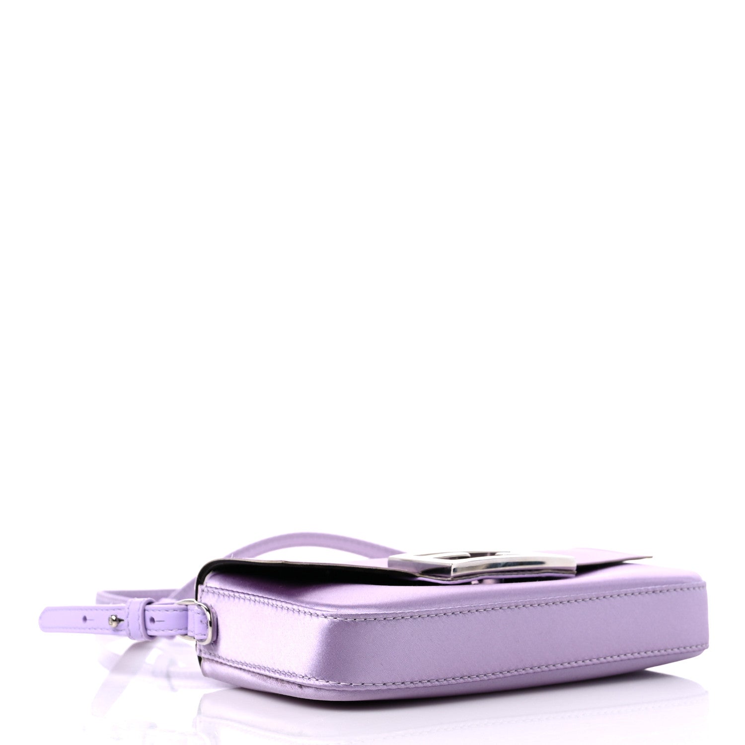 Fendi Silk Satin Phone Baguette Lilla 4 of 10