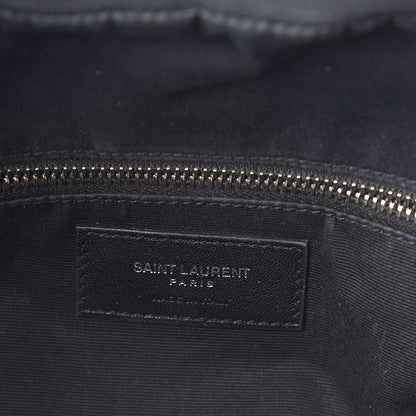 Saint Laurent Calfskin Y Quilted Monogram Medium Loulou Bowling Bag Light Grey 6 of 9