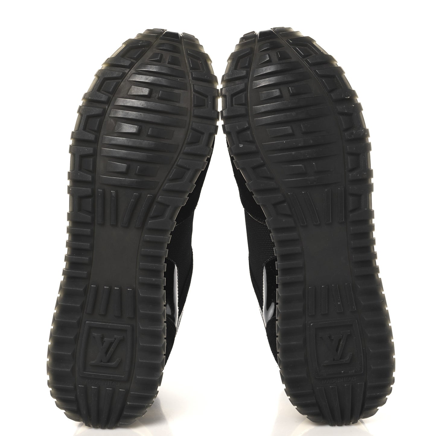 Suede Monogram Run Away Sneakers 40.5 Black