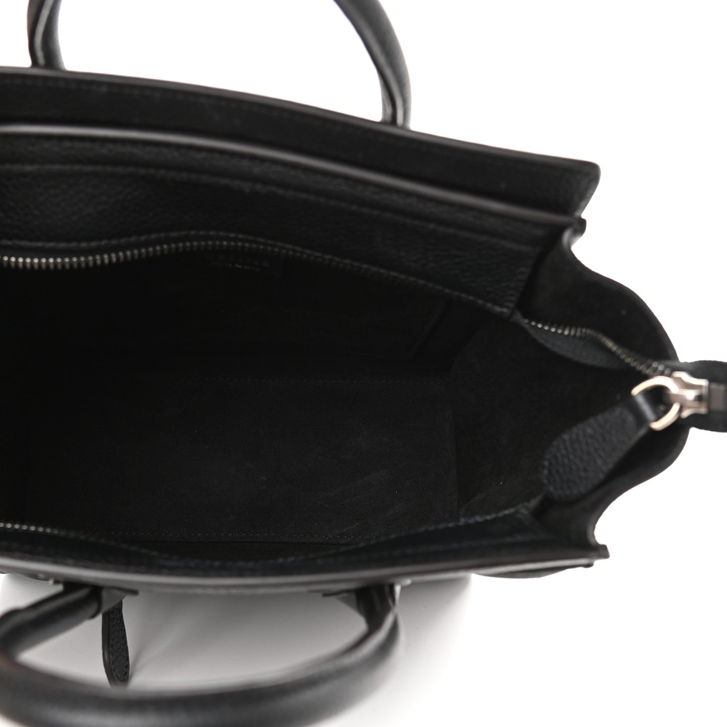 Drummed Calfskin Nano Luggage Black
