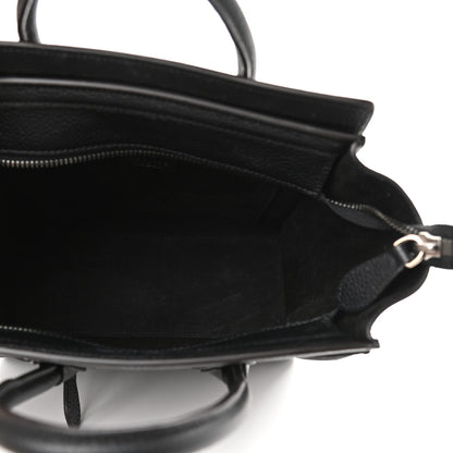 Celine Drummed Calfskin Nano Luggage Black 5 of 9