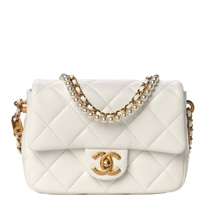 Chanel Lambskin Quilted Mini My Perfect Flap White 1 of 11