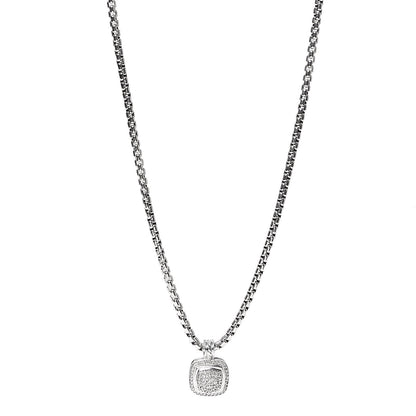 David Yurman Sterling Silver 14K Yellow Gold Diamond 11mm Albion Pendant Necklace 1 of 6