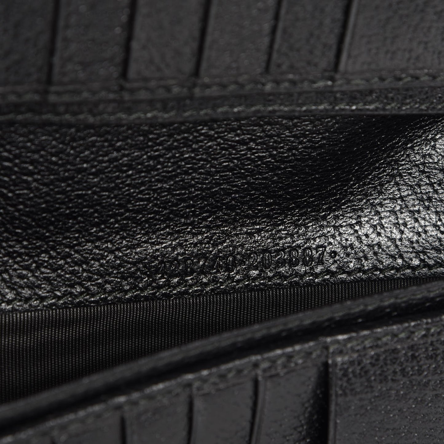 Calfskin Boar Effect GG Marmont Long Wallet Black