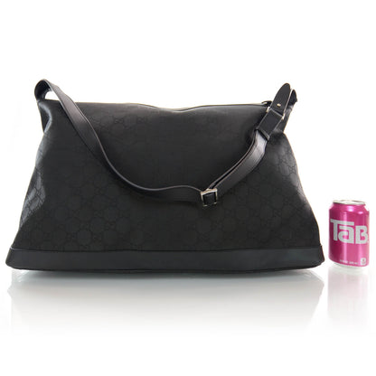 Gucci Nylon Monogram Travel Hobo Black 2 of 8