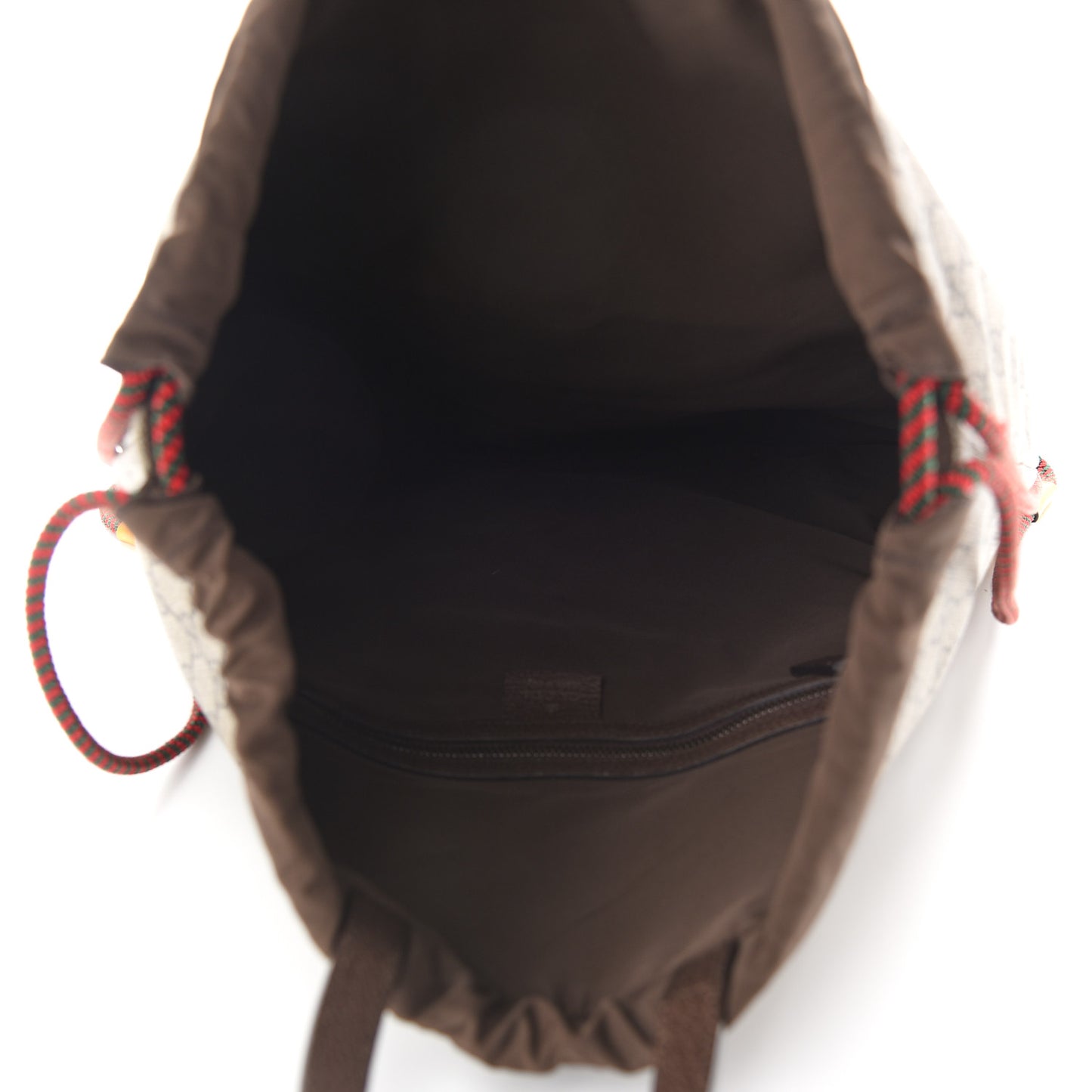GG Supreme Monogram Neo Vintage Drawstring Backpack Beige New Acero Crop