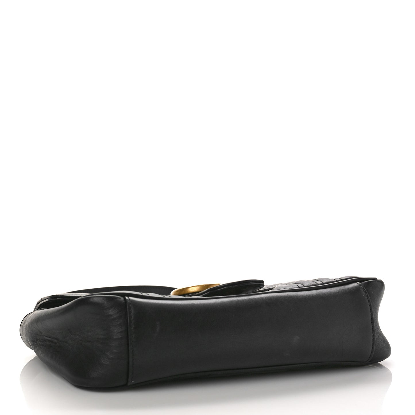 Calfskin Matelasse Small GG Marmont Shoulder Bag Black