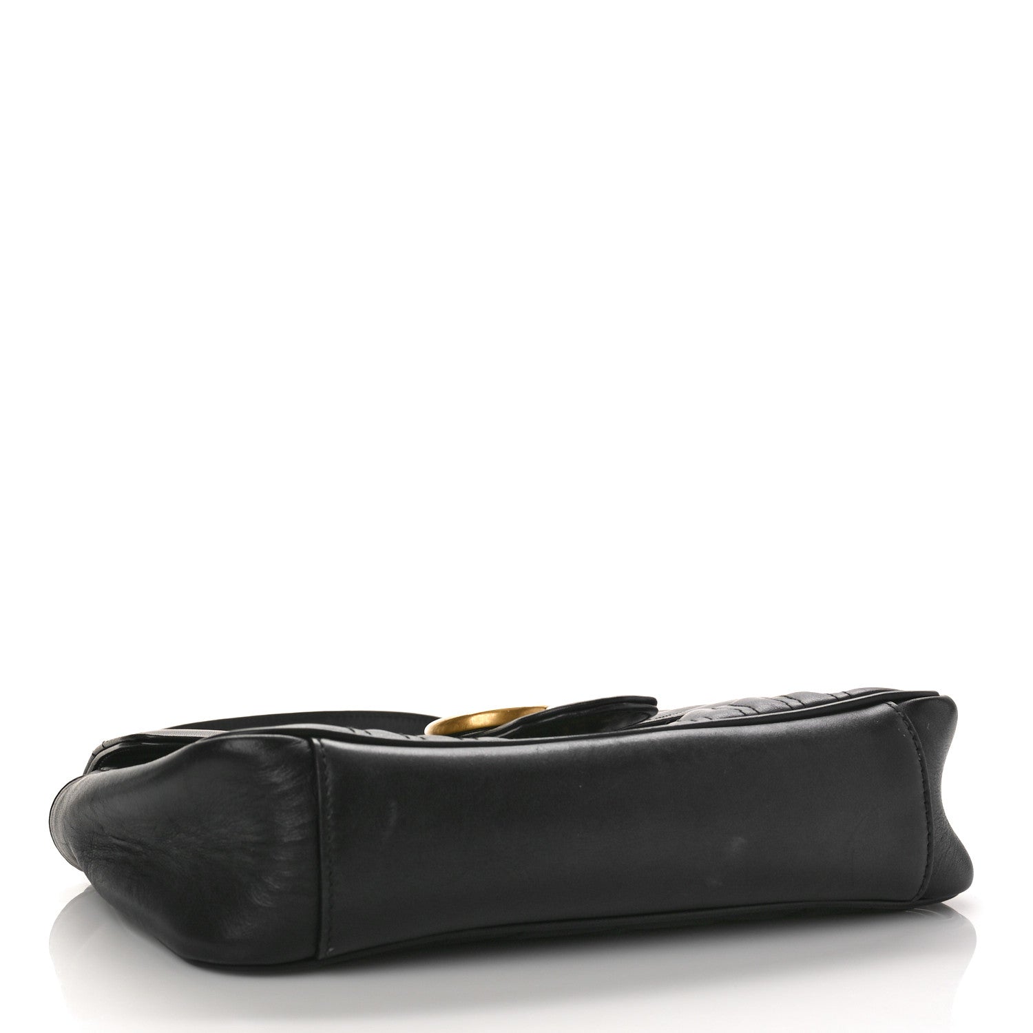 Gucci Calfskin Matelasse Small GG Marmont Shoulder Bag Black 4 of 10