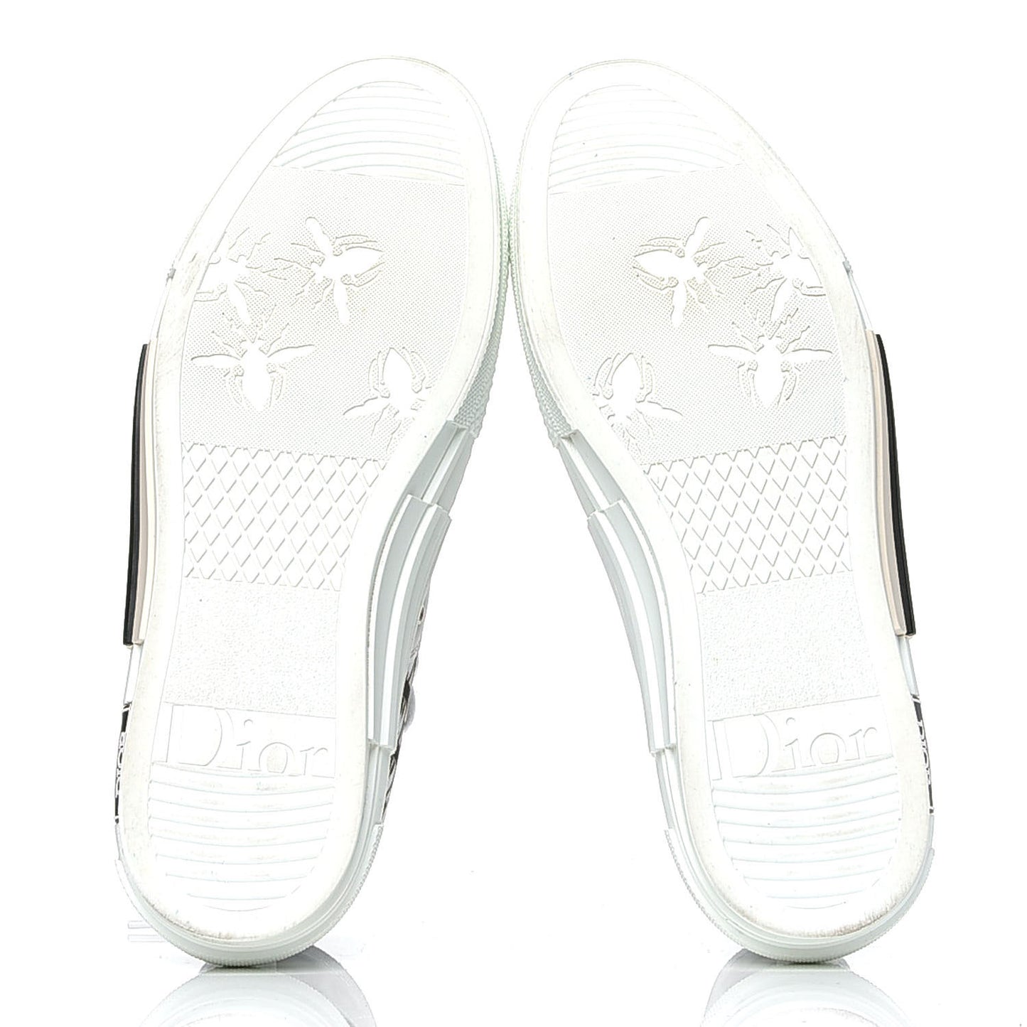 Technical Canvas Oblique Mens B23 High Top Sneakers 42 White Black