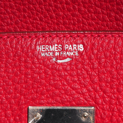 Hermes Buffle Skipper Birkin 35 Rouge Vif 7 of 28