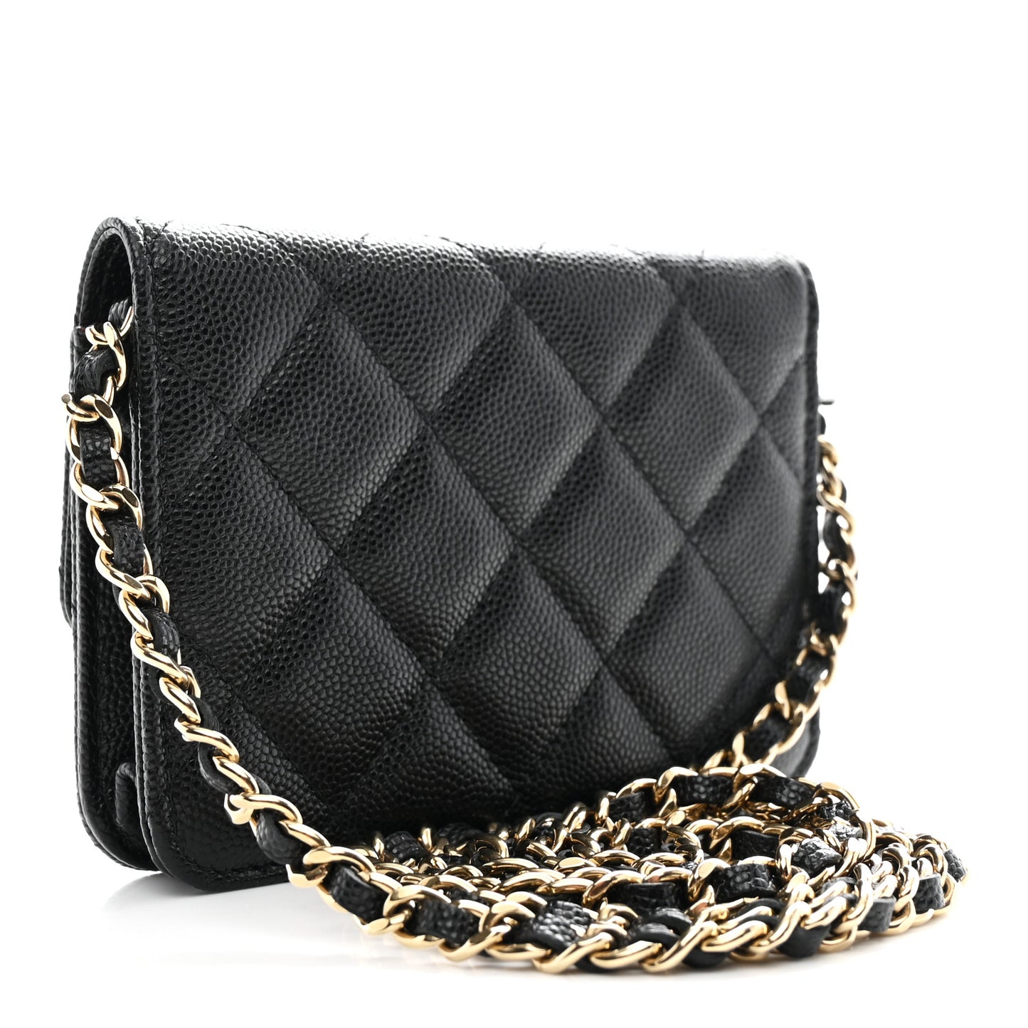 Caviar Quilted Mini Chain Bag Black