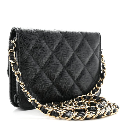 Chanel Caviar Quilted Mini Chain Bag Black 3 of 11