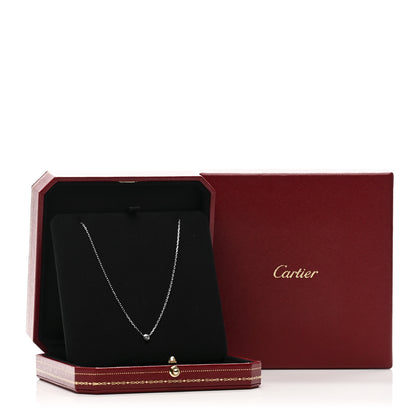 Cartier 18K White Gold Diamond SM D'Amour Pendant Necklace 5 of 5