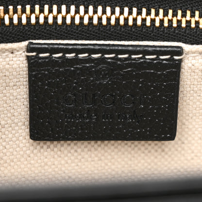 Gucci Jacquard Black Denim GG Monogram Textured Dollar Calfskin Horsebit 1955 Shoulder Bag Black Ivory 6 of 16