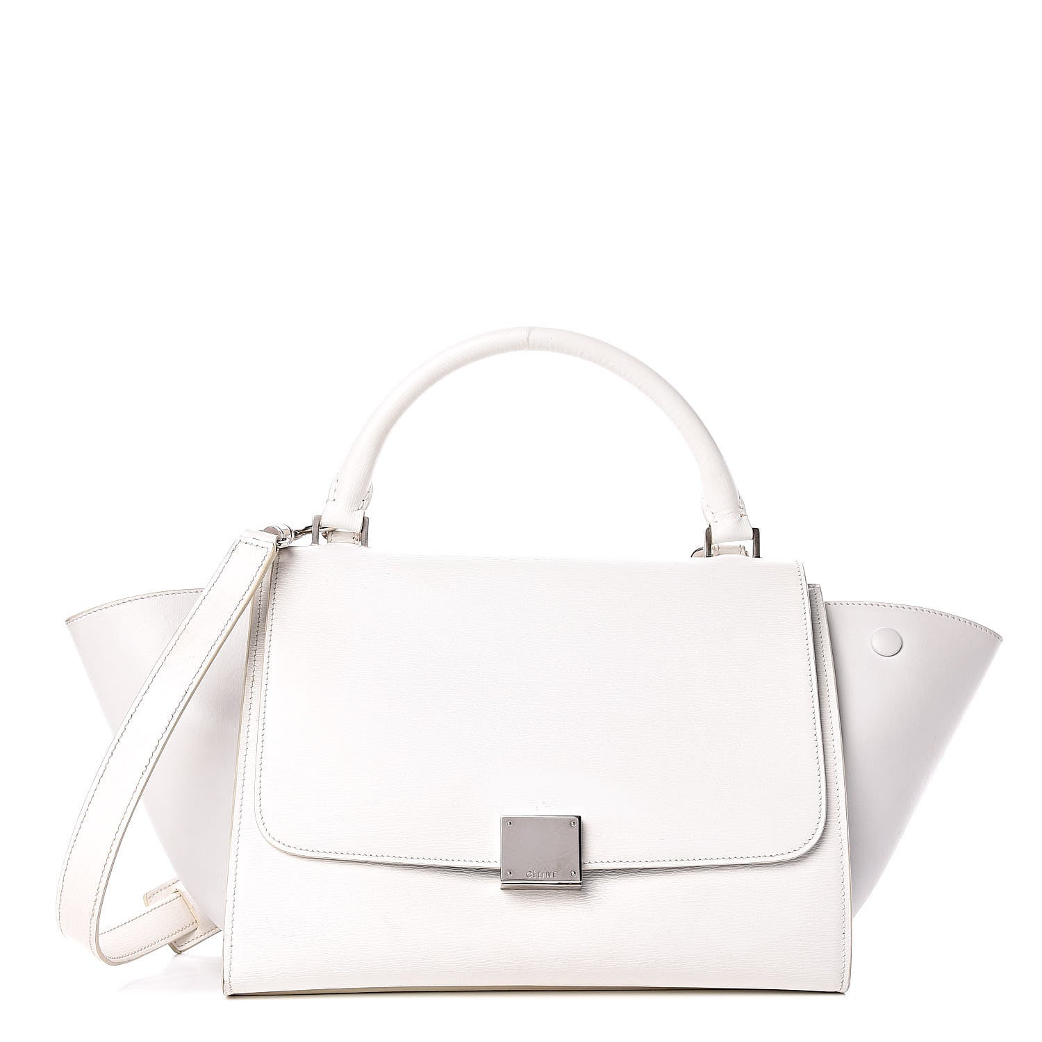 Celine Liege Calfskin Small Trapeze White 1 of 15