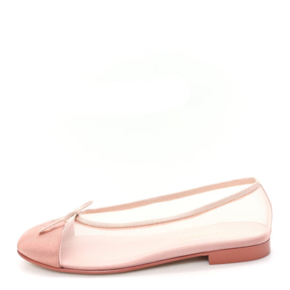 Chanel Mesh Grosgrain CC Cap Toe Ballerina Flats 39  Light Pink Dark Pink 1 of 9