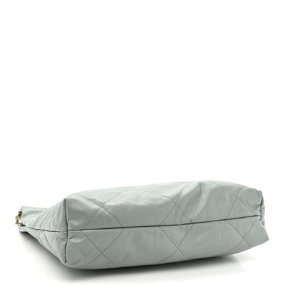 Chanel Shiny Calfskin Quilted Small Chanel 22 Grey 5 of 11