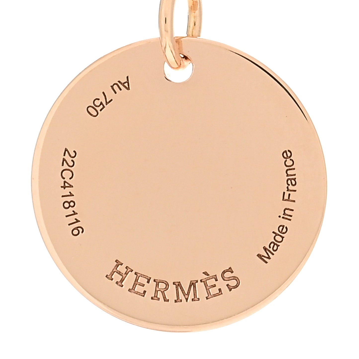 18K Rose Gold Diamond PM Ex-Libris Pendant Necklace