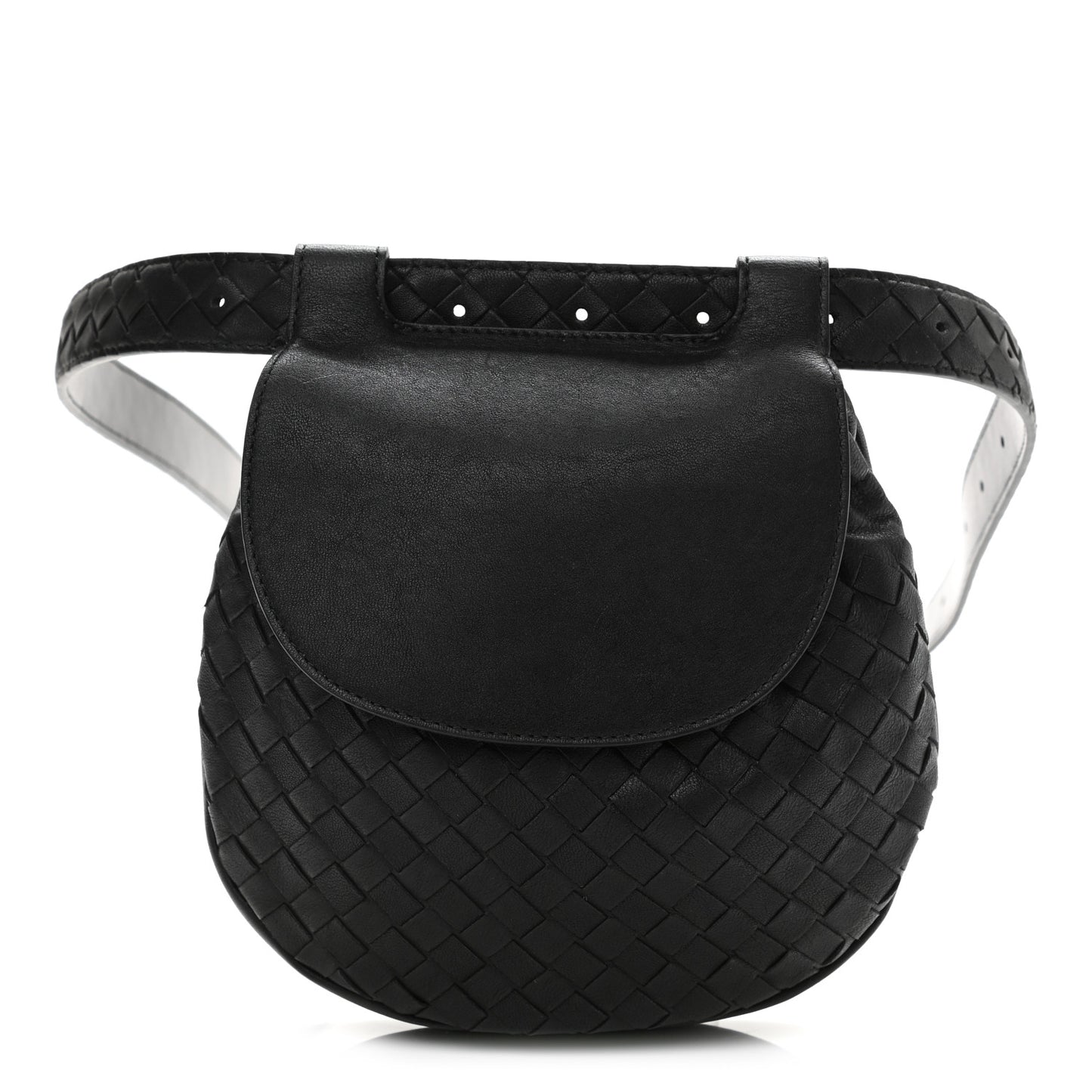 Nappa Intrecciato Belt Bag Nero Black
