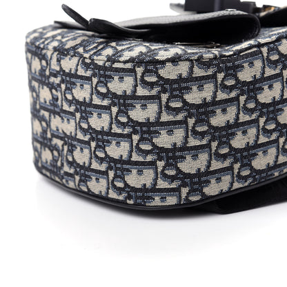 Christian Dior Oblique Jacquard Mini Saddle Backpack Navy Blue 6 of 9