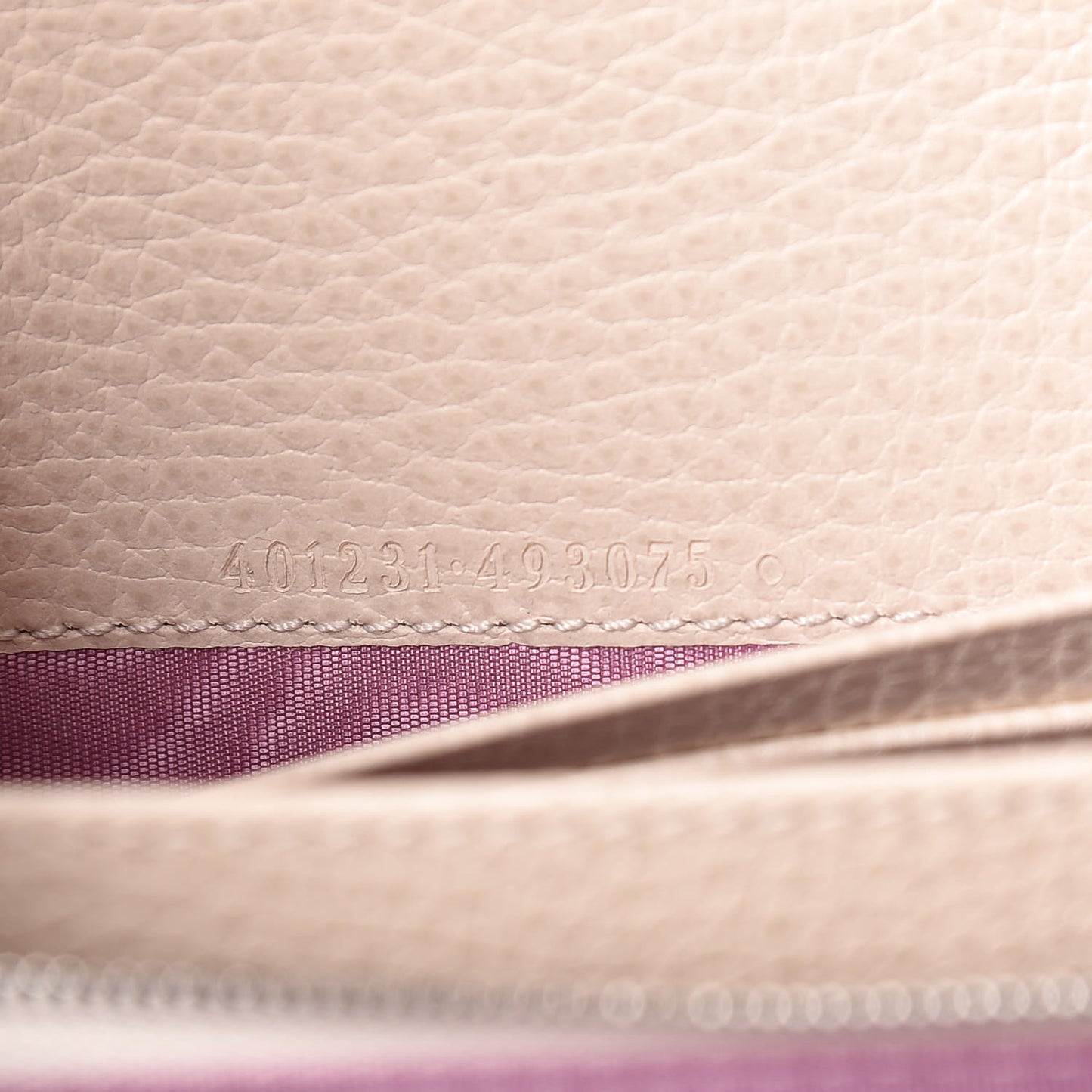 Dollar Calfskin Mini Dionysus Chain Wallet Mystic White