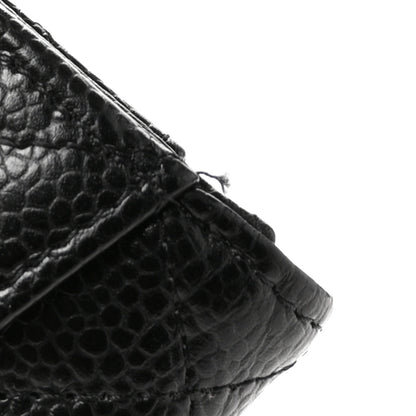 Chanel Caviar Quilted Flap Card Holder Wallet Black 9 of 9