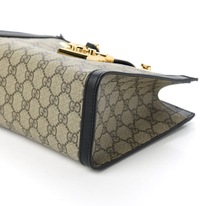 Gucci GG Supreme Monogram Small Padlock Tote Black 7 of 10