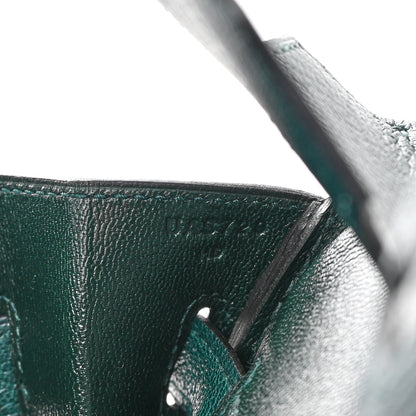 Hermes Chevre de Coromandel Birkin 30 Vert Cypress 7 of 12