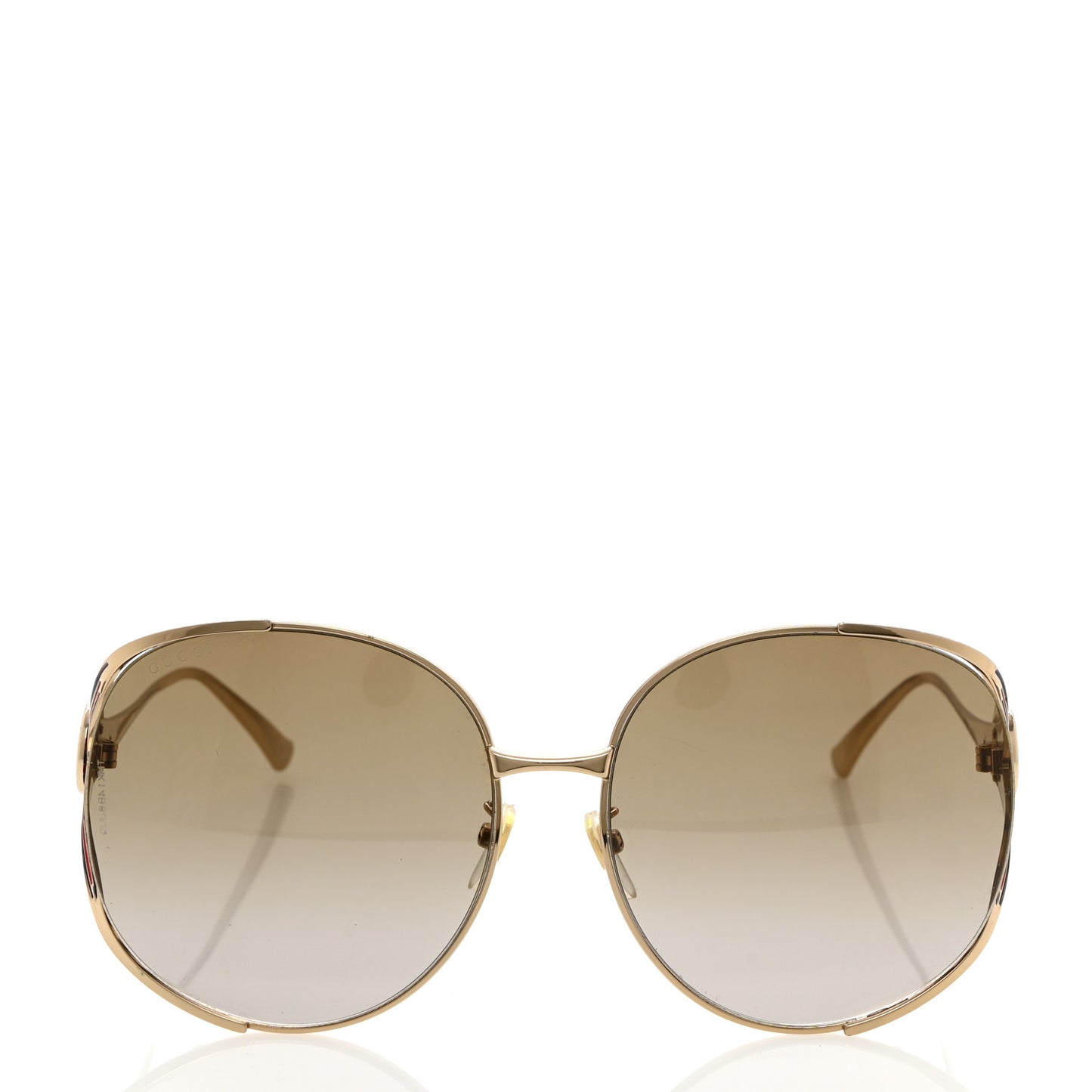 Metal Oversized Round Frame GG0225S Sunglasses Gold