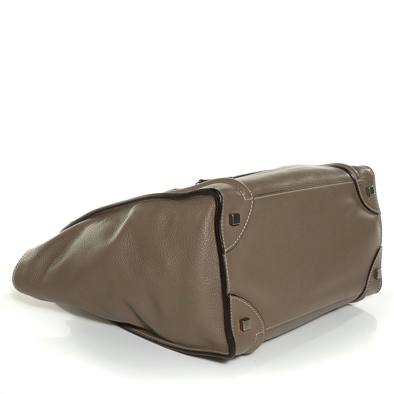 Celine Drummed Calfskin Mini Luggage Souris 3 of 8