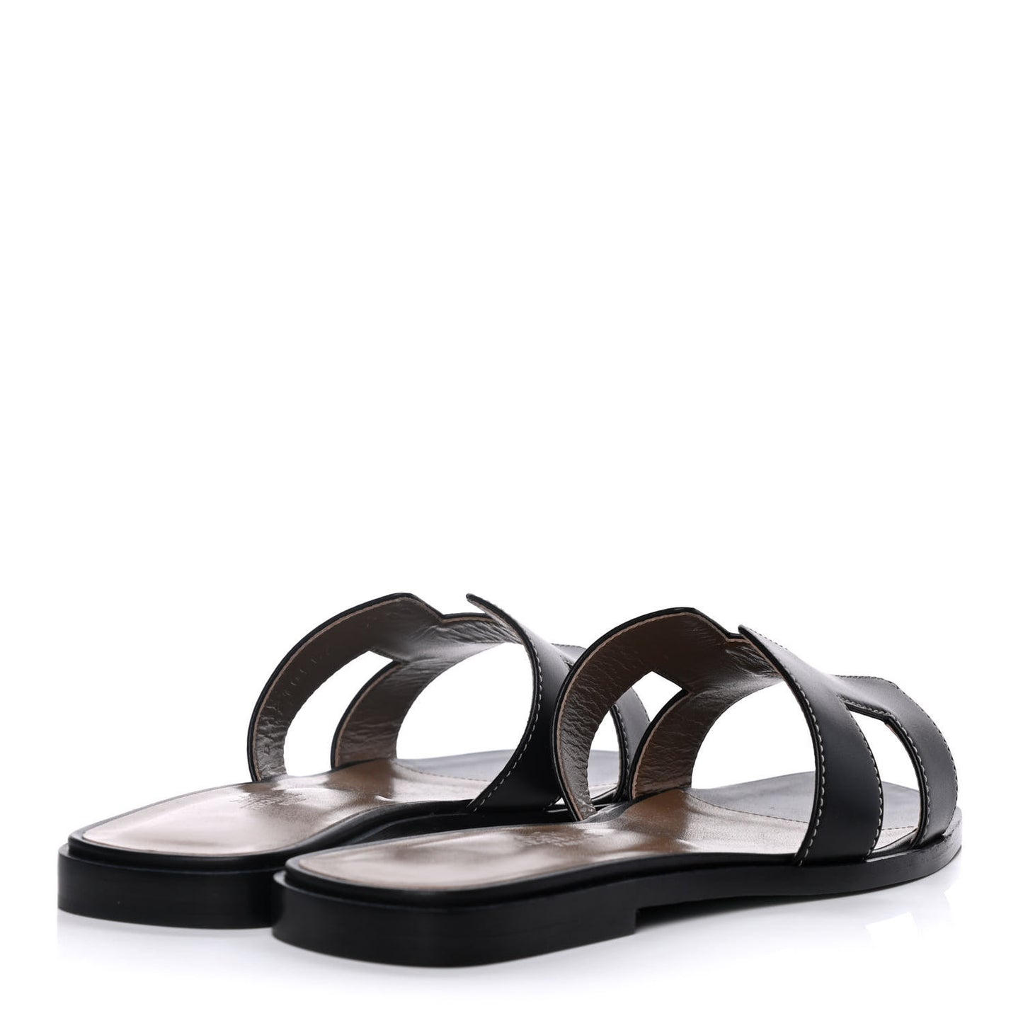 Box Calfskin Oran Sandals 37 Black