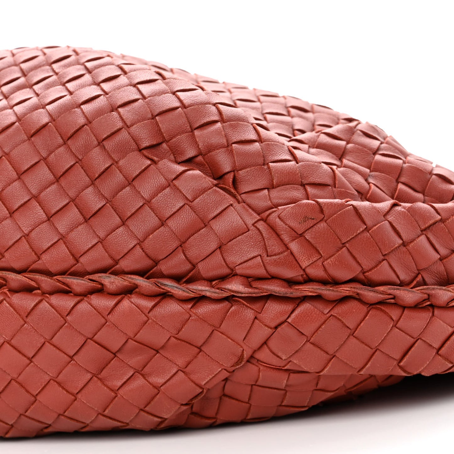 Nappa Intrecciato Medium Belly Veneta Hobo Rust