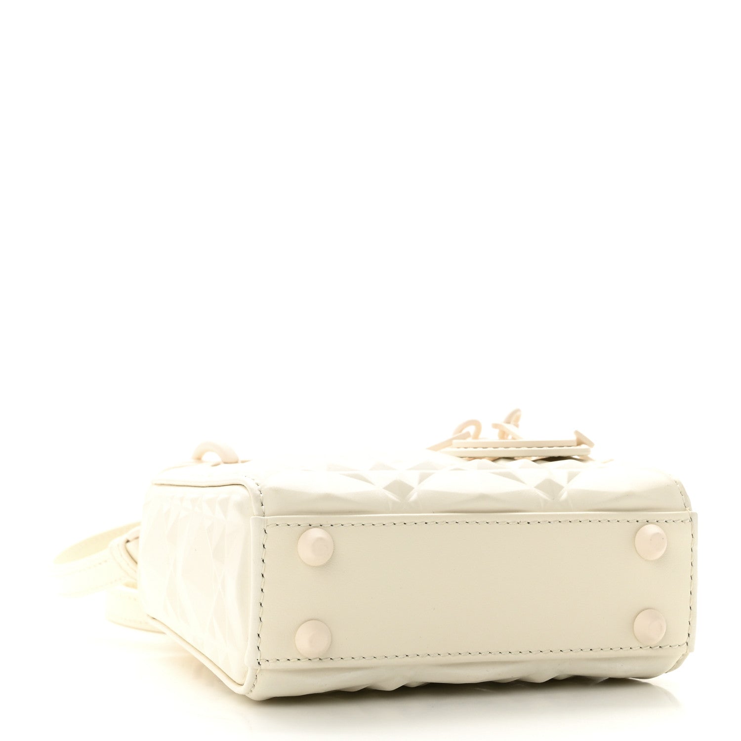 Christian Dior Calfskin Cannage Diamond Micro Lady Dior Latte 4 of 10