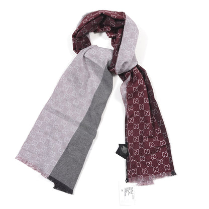 Gucci Wool GG Monogram Newov Scarf Lacquer Beige 1 of 4