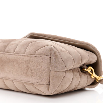 Saint Laurent Suede Toy Loulou Shoulder Bag Taupe 11 of 16