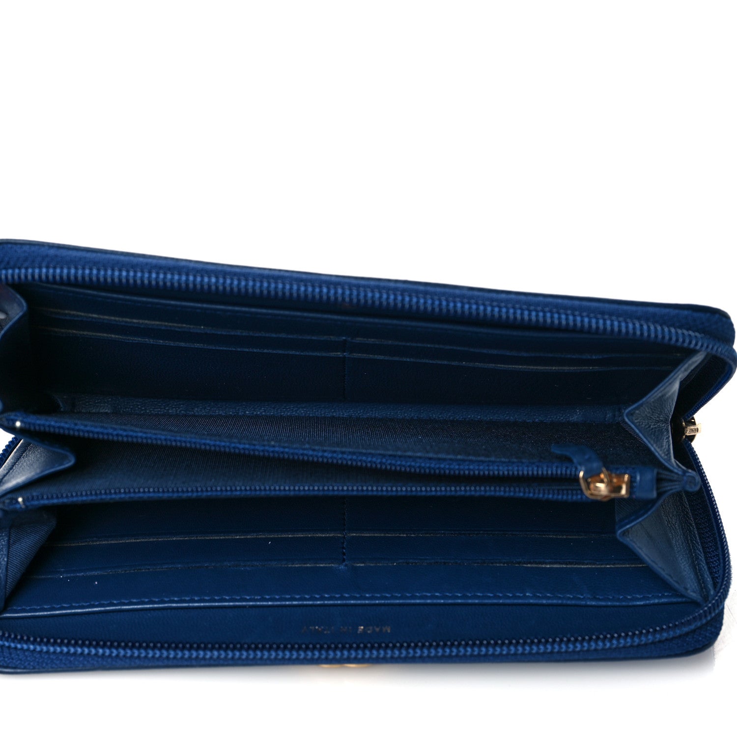 Chanel Lambskin Quilted Boy Zip Around Wallet Marine 5 of 9