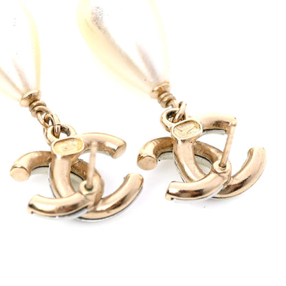 Chanel Pearl CC Drop Earrings Gold 5 of 5