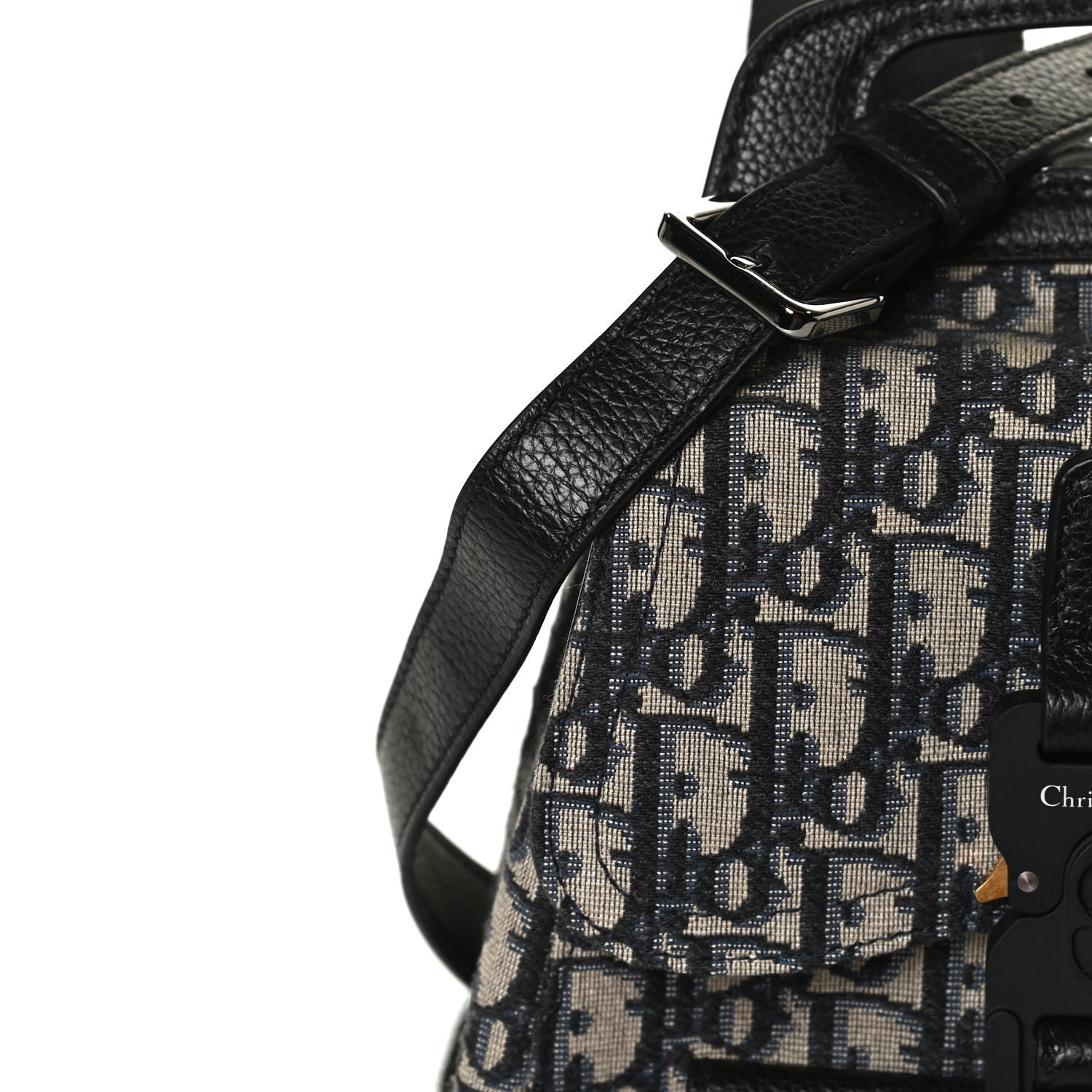 Christian Dior HOMME Oblique Calfskin Mens Mini Saddle Backpack Navy Blue 13 of 15
