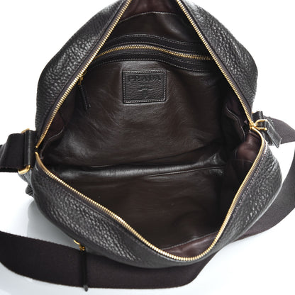 Prada Cervo Deerskin Crossbody Dark Brown 5 of 15