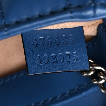 Gucci Calfskin Matelasse Aria Super Mini GG Marmont Shoulder Bag Clear Blue 7 of 11