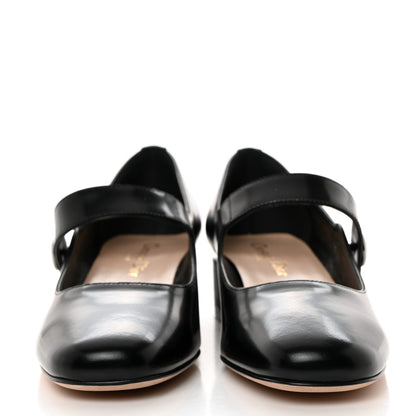 Christian Dior Brushed Calfskin Uniform 30mm Pumps 36.5 Black 2 of 8
