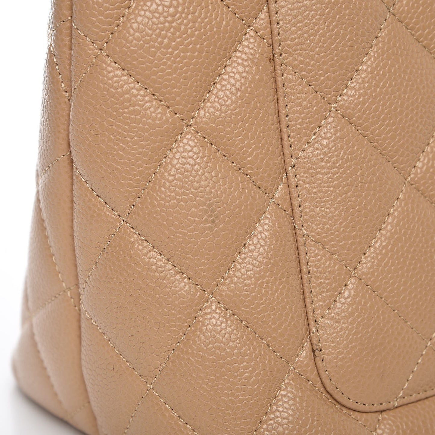 Caviar Quilted Medallion Tote Beige
