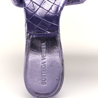 Bottega Veneta Metallic Nappa Maxi Intrecciato Lido 90mm Mule Sandals 39 Chrome Purple 8 of 8