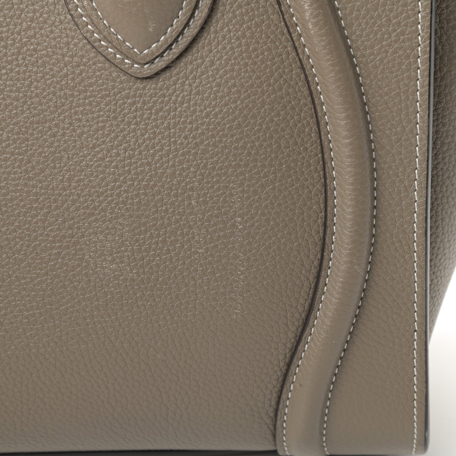 Celine Drummed Calfskin Micro Luggage Souris 13 of 14